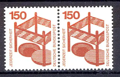 703 Unfallverhütung 150 Pf waag. Paar ** postfrisch