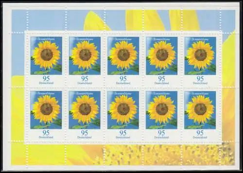 2434 fleurs 95 centimes de tournesol - boom de 10 dans le blister ** frais