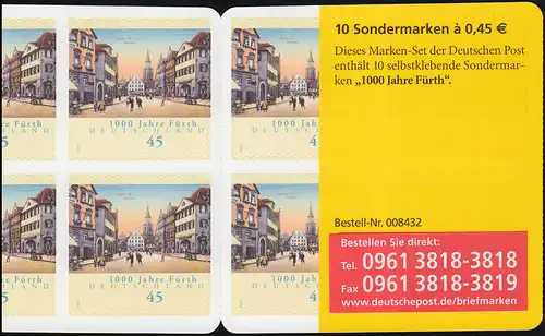 66II Lb MH Fürth, mit kleinem, roten Aufkleber / Label, postfrisch **