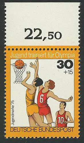 882 Olympia 30+15 Pf Basketball ** Oberrand