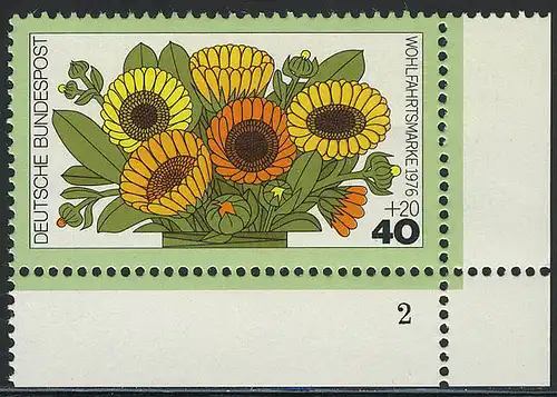 905 Blumen 40+20 Pf Ringelblumen ** FN2