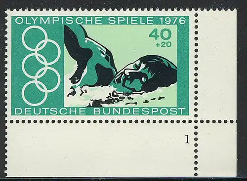 886 Olympia Montréal 40+20 Pf Natation ** FN1