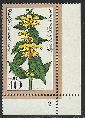 983 Fleurs forestières 40+20 Pf Fauteuil en or ** FN2