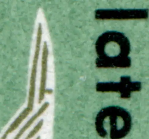 392 Flora et Philatelie 10 Pf avec PLF tache sur la ligne de feuille, case 35, **