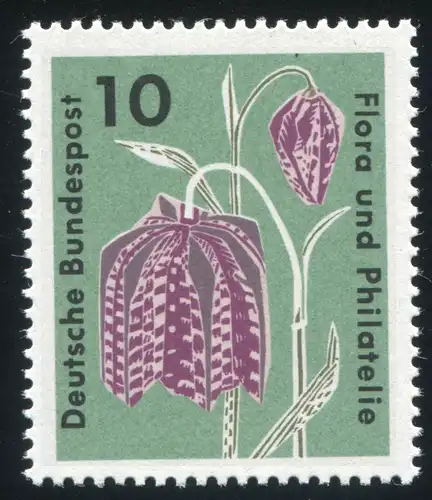 392 Flora und Philatelie 10 Pf mit PLF Fleck an der Blattlinie, Feld 35, **