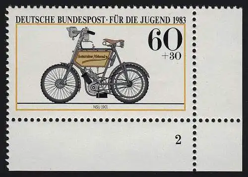 1169 Jugend Motorräder NSU 60+30 Pf ** FN2