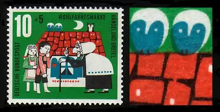 370I Wofa 10 Pf: tuiles cassées, champ 41, ** post-fraîchissement