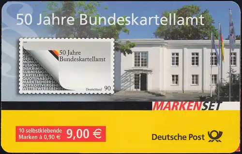 72 La MH Bundeskartellamt - mit großem, roten Aufkleber / Label, postfrisch **