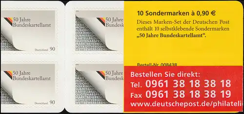 72 La MH Bundeskartellamt - avec grand autocollant rouge / étiquette, frais de port **