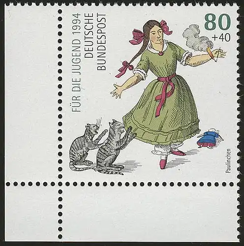 1726 Paulinchen 80+40 Pf ** Coin et l.
