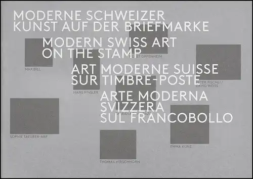 Schweiz PTT-Edition Moderne Schweizer Kunst auf der Briefmarke 2011 **