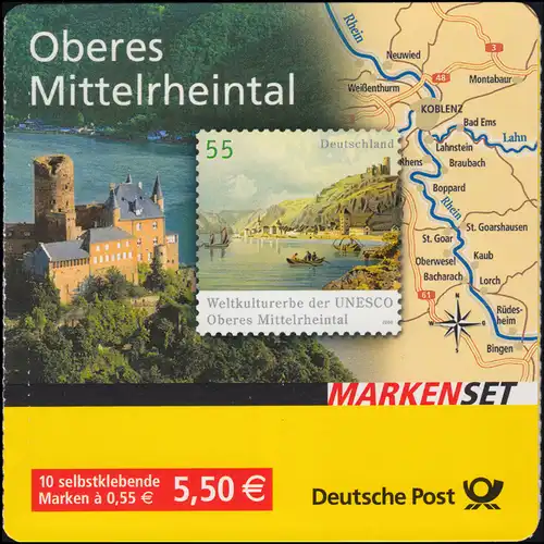 63b Lb MH Mittelrheintal - mit kleinem, roten Aufkleber / Label, postfrisch **