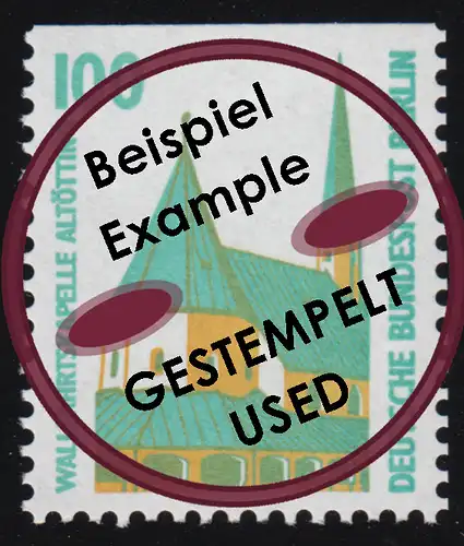 834C Sehenswürdigkeiten 100 Pf Wallfahrtskapelle Altötting oben geschnitten O