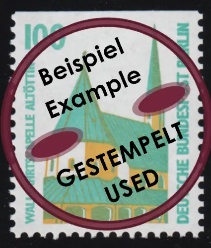 834C Sehenswürdigkeiten 100 Pf Wallfahrtskapelle Altötting oben geschnitten O