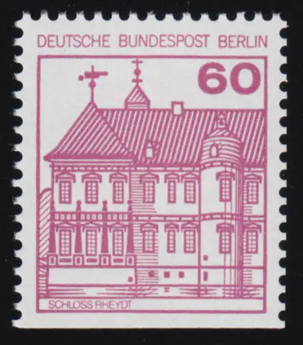 611D Burgen und Schlösser 60 Pf Rheydt, alte Fluoreszenz, **