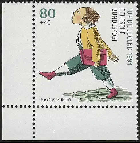 1727 Hans Regarde dans l'air 80+40 Pf ** coin et l.