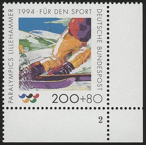 1720 Abfahrtslauf 200+80 Pf ** FN2
