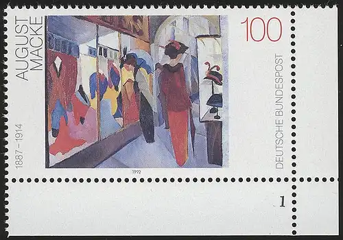 1618 Deutsche Malerei 100 Pf Macke ** FN1