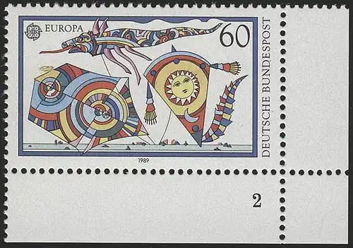 1417 Europa 60 Pf Drachensteigen ** FN2