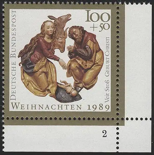 1443 Weihnachten 100+50 Pf ** FN2