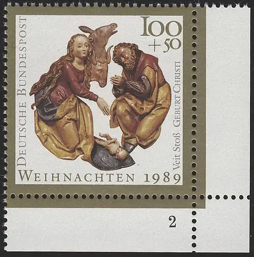 1443 Weihnachten 100+50 Pf ** FN2