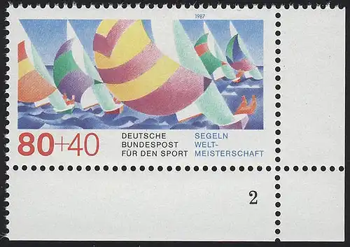 1310 Segel-Weltmeisterschaft 80+40 Pf ** FN2