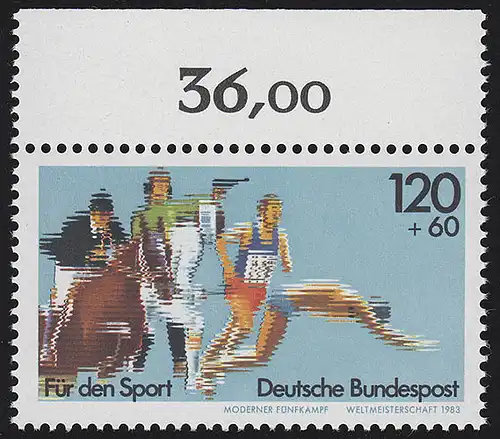 1173 Moderner Fünfkampf 120+60 Pf ** Oberrand