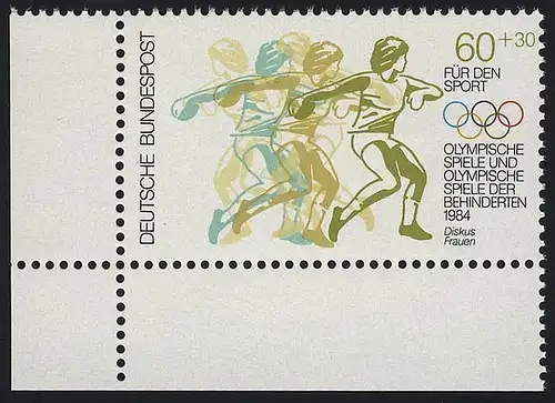 1206 Olympische Sommerspiele 60+30 Pf ** Ecke u.l.