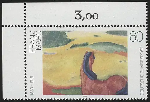 1617 Deutsche Malerei 60 Pf Marc ** Ecke o.l.