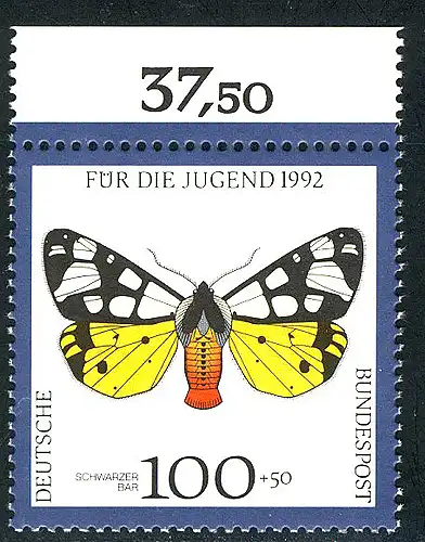 1605 Jeunesse papillon de nuit 100+50 Pf ** Haut-rand