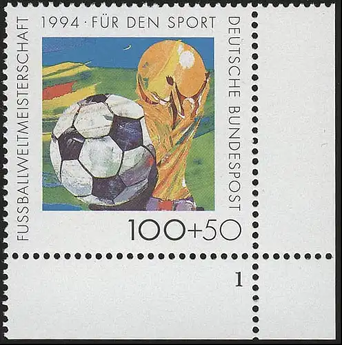 1718 Fußball 100+50 Pf ** FN1