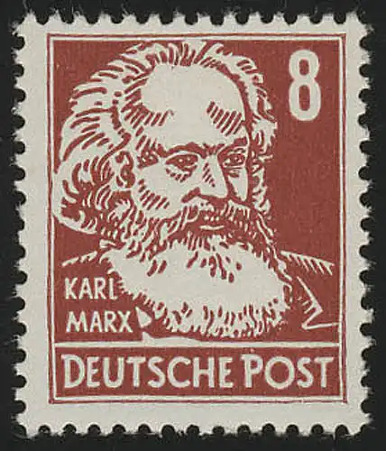 329v XI Karl Marx 8 Pf Wz.2 XI ** testé
