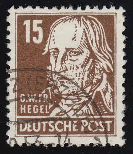 331v XII Georg Hegel 15 Pf Wz.2 XII Bedarfsstempel O geprüft