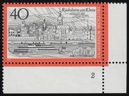 762 Tourisme Rüdesheim 40 Pf ** FN2