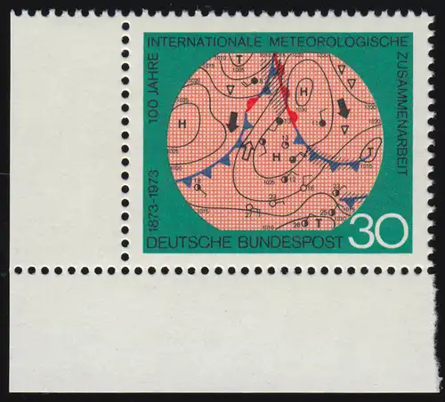 760 Coopération météorologique Carte météo ** Coin et l.