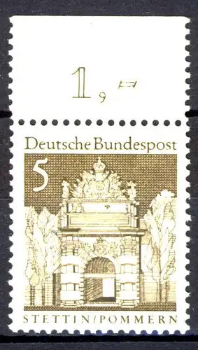 489 Bauwerke groß 5 Pf Oberrand ** postfrisch