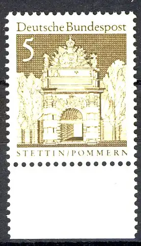 489 Bauwerke groß 5 Pf Unterrand ** postfrisch