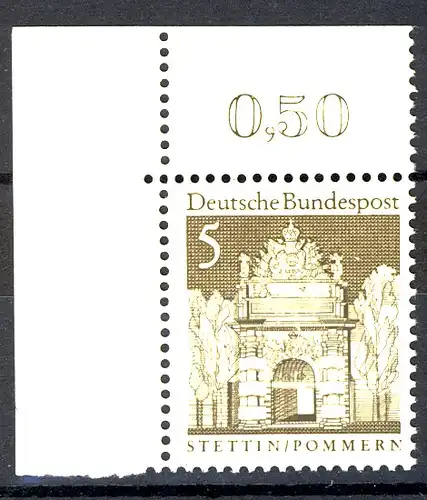 489 Bauwerke groß 5 Pf Ecke ol ** postfrisch