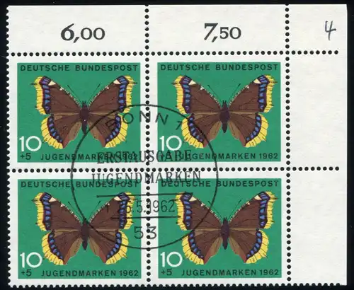 377 Jeunesse 10 Pf en tant que ER-Vbl o.r. avec PLF vert, champ 10, ESST BONN