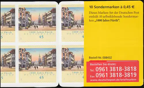 66I Lb MH Fürth, mit kleinem, roten Aufkleber / Label, postfrisch **