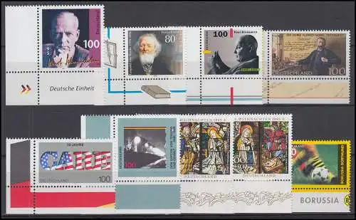 1772-1833 Bund-Jahrgang 1995 kpl. Ecken unten links ** postfrisch