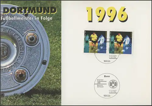 Borussia Dortmund: champion allemand de football 1995 et 1996, tous deux avec ESSt