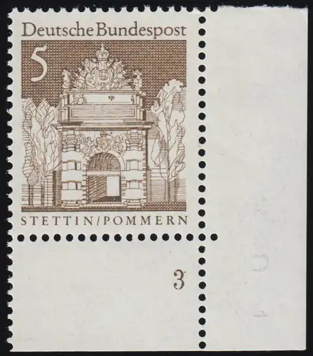489 Bauwerke 5 Pf Berliner Tor ** FN3