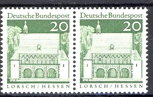 491 Bauwerke groß 20 Pf waag. Paar ** postfrisch