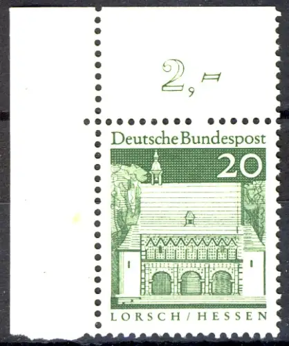 491 Bauwerke groß 20 Pf Ecke ol ** postfrisch