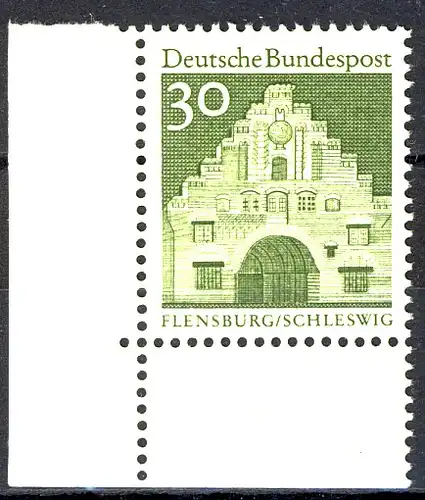 492 bâtiments grands 30 pf vert coin ul ** post-fraîchissement