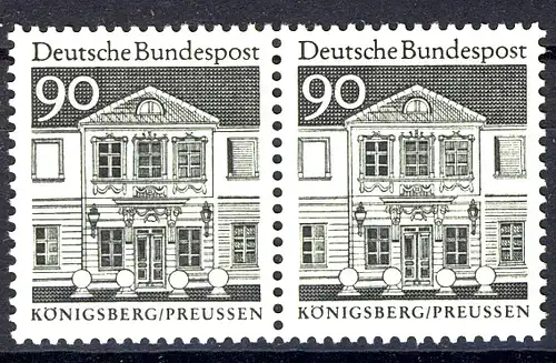 499 Bauwerke groß 90 Pf waag. Paar ** postfrisch