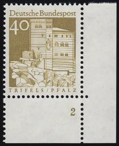 494 Bauwerke 40 Pf Trifels ** FN2