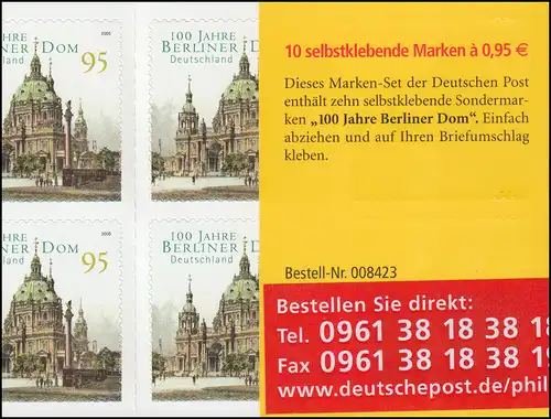 57 La MH Berliner Dom - mit Aufkleber Type a großes Label, ** postfrisch