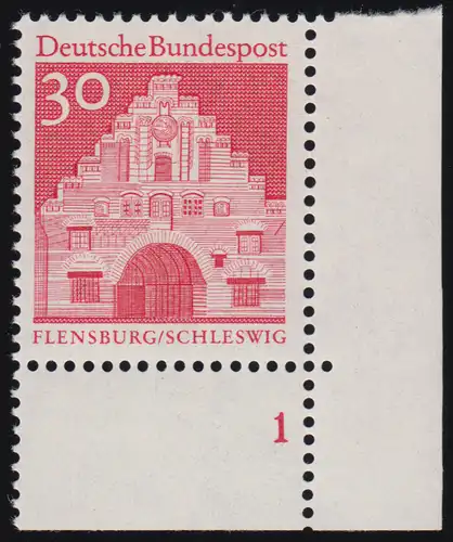 493 Constructions 30 Pf Porte du nord rouge ** FN1